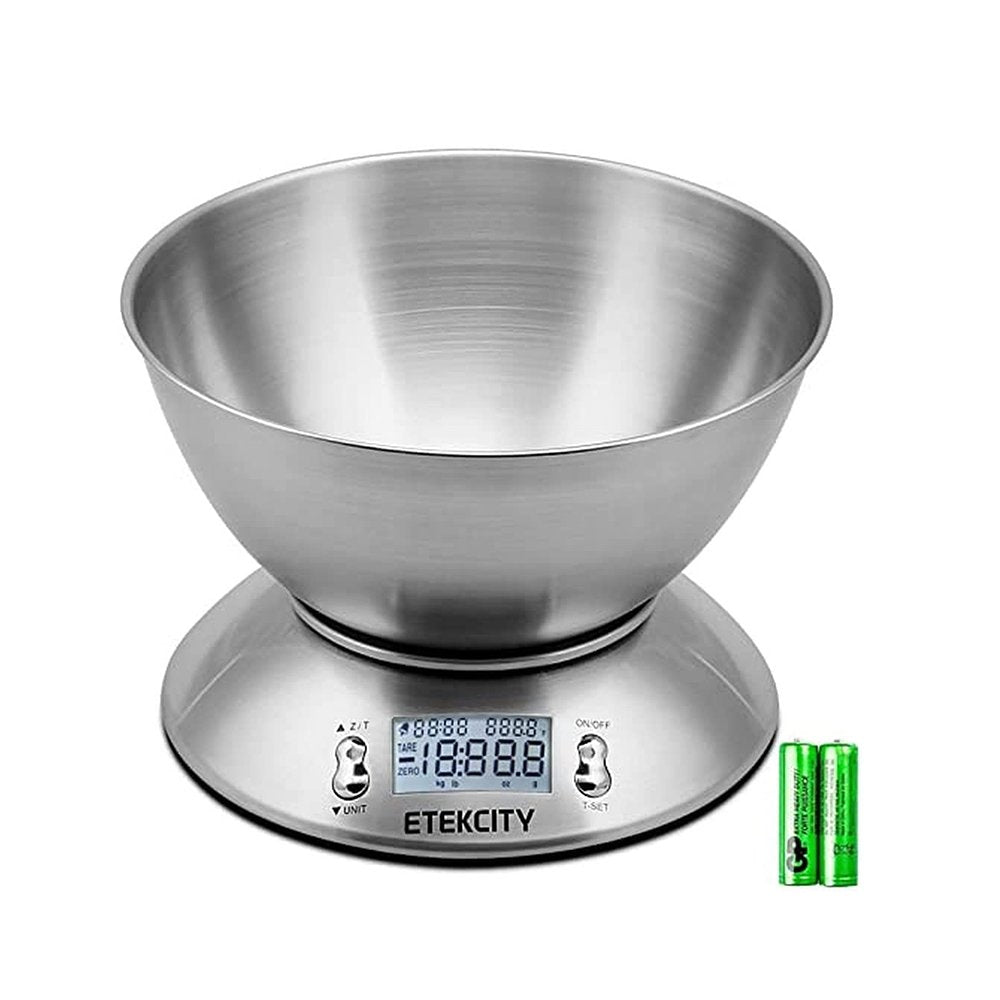 Etekcity Digital Food Kitchen Scale with Bowl Timer Temperature Sensor Cooking