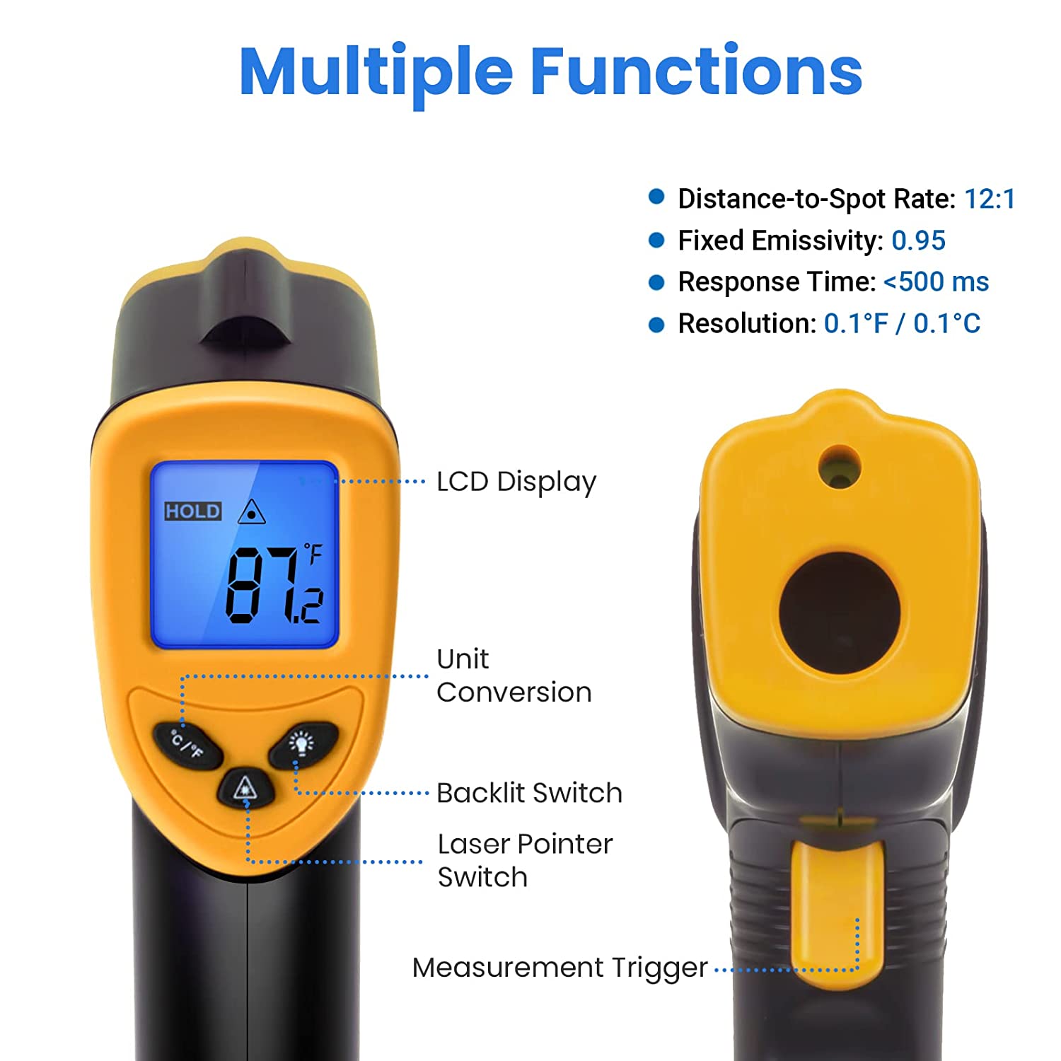 Etekcity Infrared Thermometer 774 Digital Temperature Gun for Cooking Laser Home