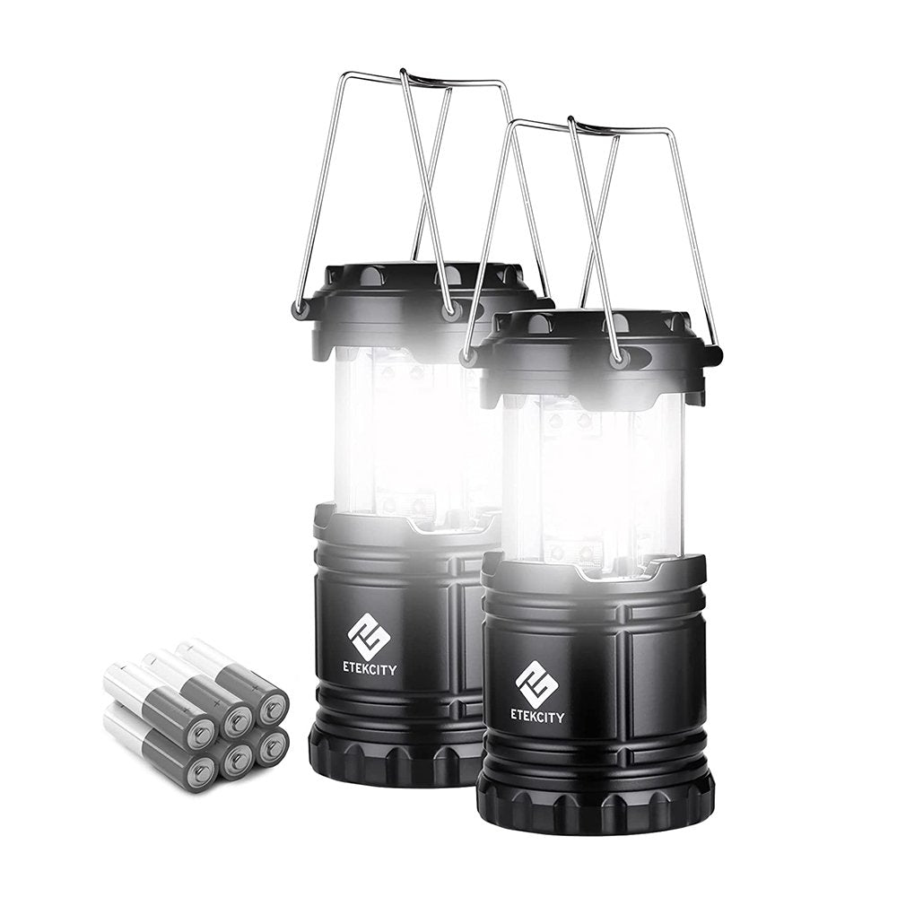 Etekcity LED Camping Lantern Battery Powered Lamp Emergency Light Hiking 2 Pack