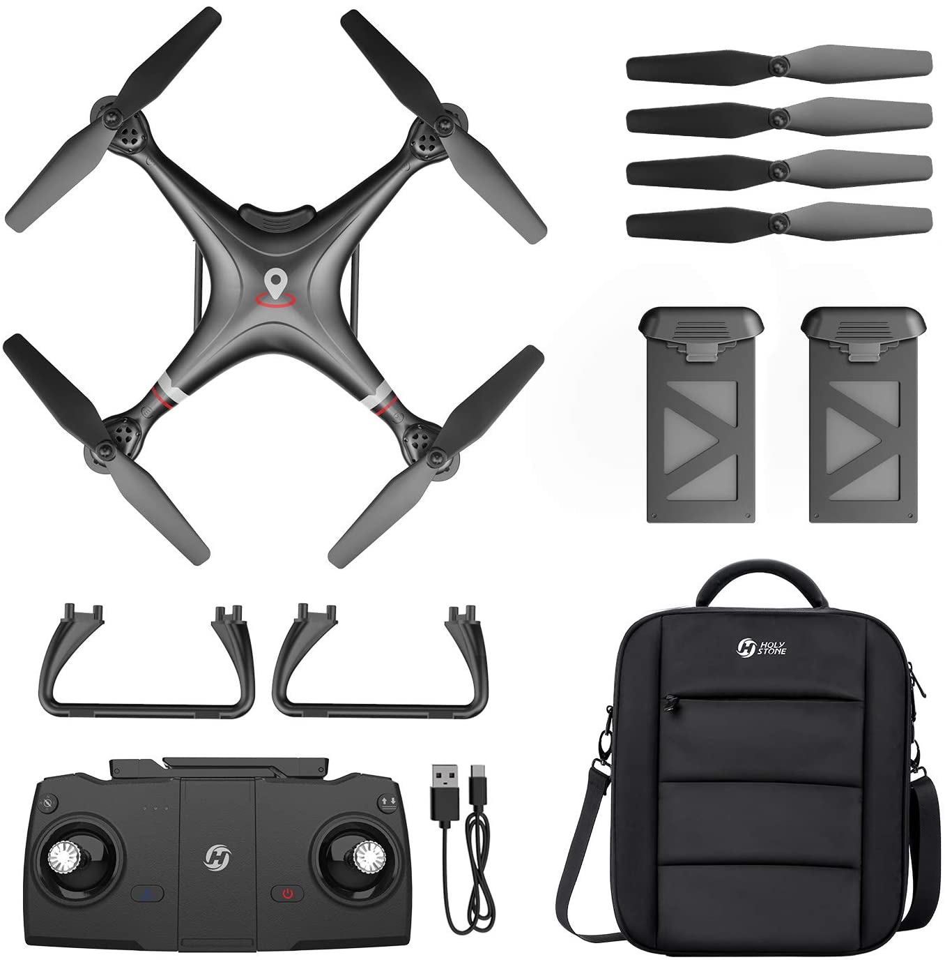 Holy Stone HS110G GPS FPV Drone 1080P HD Camera Live Video with Carrying Bag