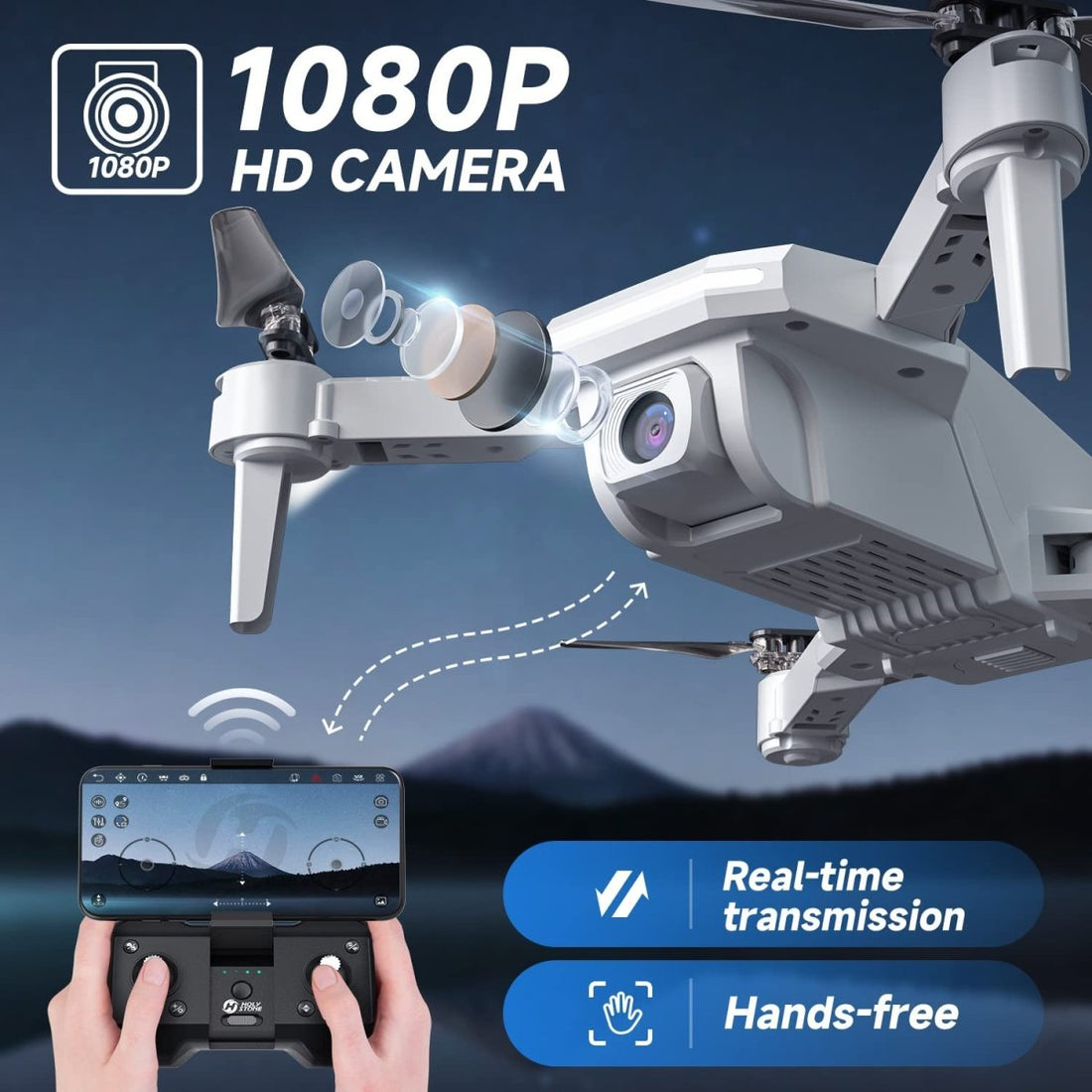 Holy Stone HS430 FPV HD 1080P Video Drone with Camera RC Foldable Quadcopter