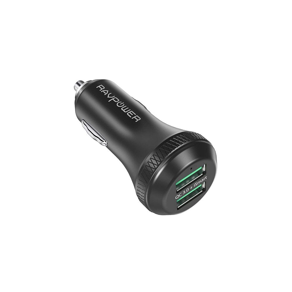 RAVPower 40W 3A Dual QC 3.0 USB Port Car Charger