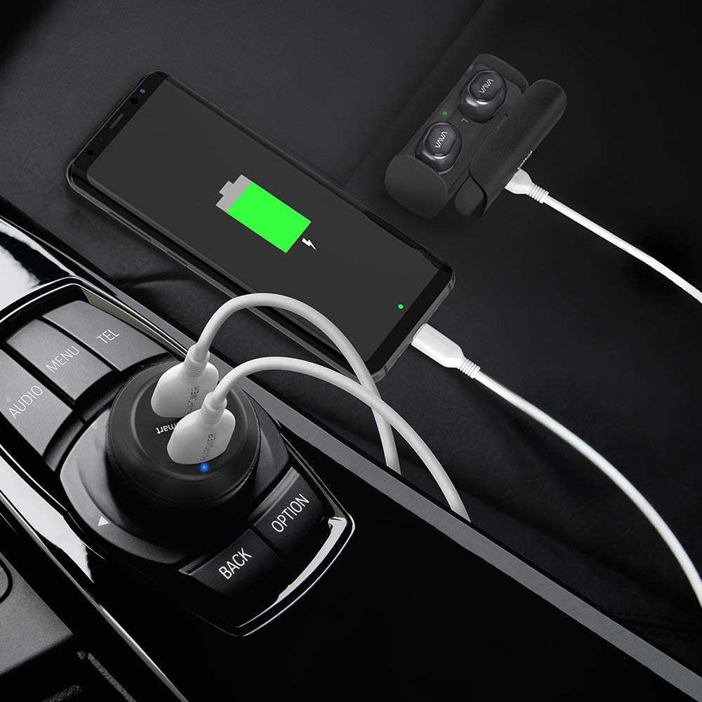 RAVPower 40W 3A Dual QC 3.0 USB Port Car Charger